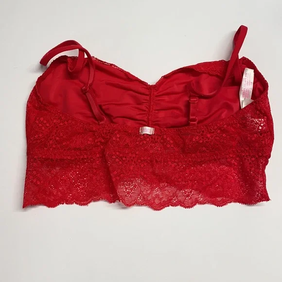 PINK Victoria's Secret Red Lace Bralette - Picture 2 of 3